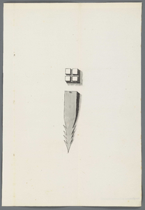 A-3468 [Boven- en zijaanzicht van een peilbout], 1823