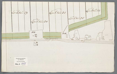 A-3790 [Kaart van een gedeelte van de Drooggemaakte Grote polder gelegen langs de Stompwijkseweg onder S..., 1773