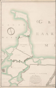A-3887 Kaart in negen bladen bevattende 1 de oevers langst de oost zyde van het Groote Haarlemmer meer ... , 1821