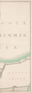 A-3888 Kaart in negen bladen bevattende 1 de oevers langst de oost zyde van het Groote Haarlemmer meer ..., 1821