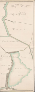 A-3889 Kaart in negen bladen bevattende 1 de oevers langst de oost zyde van het Groote Haarlemmer meer ..., 1821