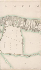A-3893 Kaart in negen bladen bevattende 1 de oevers langst de oost zyde van het Groote Haarlemmer meer ..., 1821