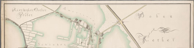 A-3895 Kaart in negen bladen bevattende 1 de oevers langst de oost zyde van het Groote Haarlemmer meer ..., 1821