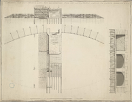 A-3955 Teekening van een steene brug met dryfdeuren over het Uitwaterings canaal te Catwijk gebouwd anno..., 1804