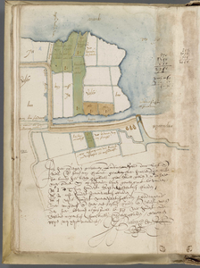 A-3969 Caerte-boek, ende verbael van de landen en gronden 't Gemeenelandt van Rhynlandt in eygendom comp..., 1590