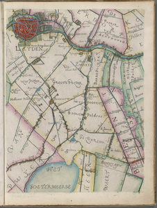 A-4075 [Kaart van het hoogheemraadschap van Rijnland : Leiden - Benthuizen], 1615
