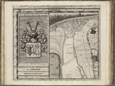A-4419 Delflants eerste stuk; gaende van den Hoek van Hollant en de Maes tot het Noorlant en de Nieuwe M..., 1712