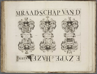 A-4452 Dykgraaff- en Heemraadschap van de Zype & Haze-polder : [Wapenschilden van heemraden en secretaris], 1759