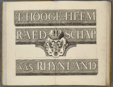A-4543 't Hooge Heemraedschap van Rhynland : [Titelblad], 1746