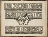 A-4615 't Hooge Heemraedschap van Rhynland : [Titelblad], 1746