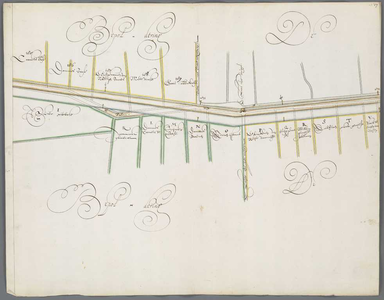 A-4655 [Overzichtskaart van de ontworpen trekvaart tussen Leiden en Haarlem : Blad 17], 1656