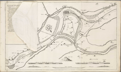 A-4723 Caarte vande rivieren ontrent Schenkenschans met de geconcipieerde doorsnydinge over 't Spijk doo..., 1699