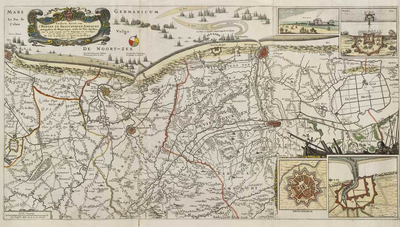 A-4979 Perfecte kaerte, van t' Berger en Broucborger ambacht, mitsgaders de wateringen en de vier dycken..., 1658