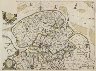 A-4980 't Meerderdeel van 't Oost-Vrye in Vlaenderen vertonende d'oprechte gelegentheit der landen, fort..., 1656