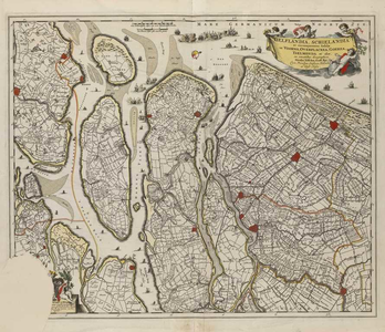 A-4992 Delflandia, Schielandia et circumjacentes insulae ut Voorna, Overflackea, Goerea, Yselmonda et aliae, circa 1689