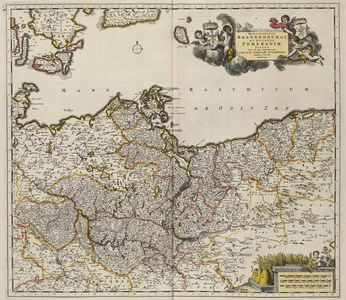 A-5007 Marchionatus Brandenburgi et ducatus Pomeraniae tabula quae est pars septentrionalis circuli Saxo..., circa 1680