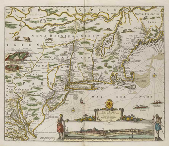 A-5032 Novi Belgii novaeque Angliae nec non partis Virginiae tabula multis in locis emendata, circa 1684