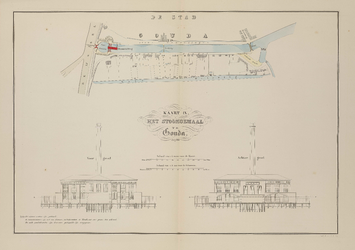 A-5056 Kaart IX. Het stoomgemaal te Gouda, 1860