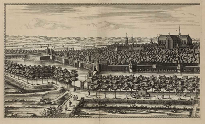 A-5075 Lugdunum Batavorum anno 1670 : [Stadsgezicht, Pieterskerk], circa 1807