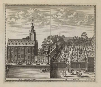 A-5079 Lugdunum Batavorum anno 1670 : [Academiegebouw en Kruithof], circa 1807