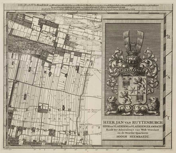 A-5130 Delflants tiende stuk; van Wervelaen en Voorburch tot over de Hoeven Zytwindt of lantscheydinge e..., 1712