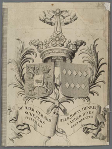 A-5191 Het Hooge Heemraedt schap van Schielandt : [Wapenblad 2], 1718