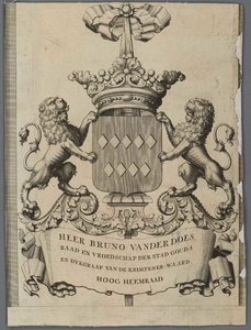 A-5194 Het Hooge Heemraedt schap van Schielandt : [Wapenblad 5], 1765
