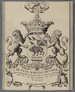 A-5197 Het Hooge Heemraedt schap van Schielandt : [Wapenblad 8], 1765