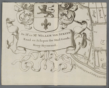 A-5236 'T Hooghe Heymraedtschap vanden lande van Woerden : [Wapenschild van Willem van Strijen], 1723
