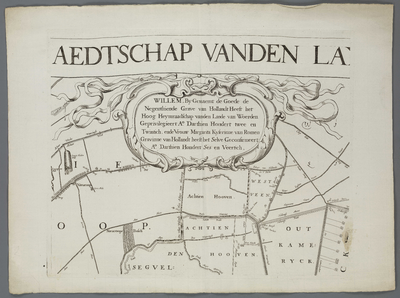 A-5247 T Hooghe Heymraedtschap vanden lande van Woerden : [Zegveld], 1739
