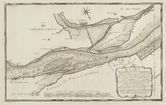 A-5268 Kaart waar op is afgebeeld, het benedenste gedeelte van de Boven Rhyn van Emmerik, langs het Spyk..., 1798
