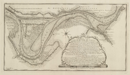 A-5270 Gemeeten kaart van de rivier de Whaal, beginnende even boven de scheiding van het Kekensche en Bi..., 1798