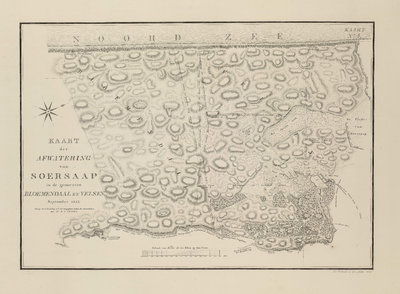 A-5326 Kaart der afwatering van Soersaap in de gemeenten Bloemendaal en Velsen, september 1823, 1825