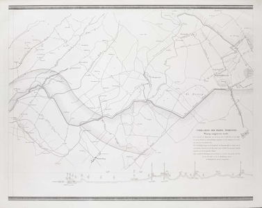 A-5376 Kaart van de situatie der Grebbe Linie, strekkende van de rivier de Waal, omtrent het dorp Doodew..., 1827-1828