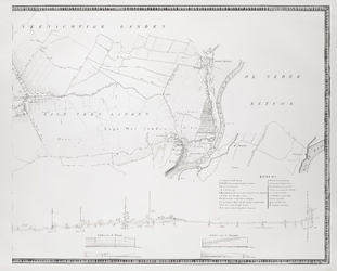 A-5377 Kaart van de situatie der Grebbe Linie, strekkende van de rivier de Waal, omtrent het dorp Doodew..., 1827-1828