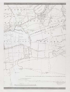 A-5389 Kaart der situatie van het terrein tusschen 's Hertogenbosch en het zoogenaamde Bergsche veld ben..., 1827-1828
