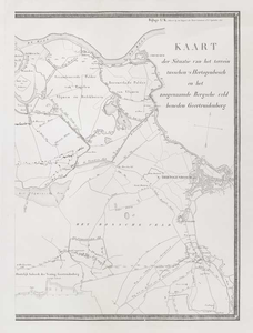 A-5390 Kaart der situatie van het terrein tusschen 's Hertogenbosch en het zoogenaamde Bergsche veld ben..., 1827-1828