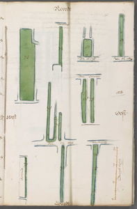 A-5447 [Kaart uit een kaartenboek, bevattende 14 kaarten van percelen van de Grote en Kleine polders te ..., 1677