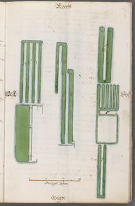 A-5449 [Kaart uit een kaartenboek, bevattende 14 kaarten van percelen van de Grote en Kleine polders te ..., 1677
