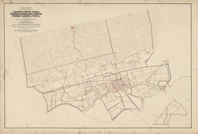B-0001_01 Kaart van de gemeenten van Bloemendaal, Schooten, Haarlem, Spaarndam, Haarlemmerliede ged.k, Heem..., 1860