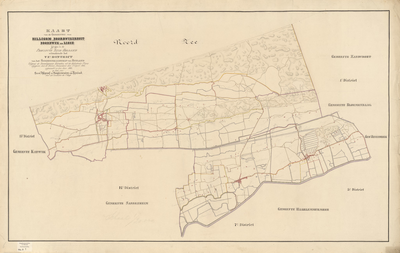 B-0001_06 Kaart van de gemeenten van Hillegom, Noordwykerhout, Noordwyk en Lisse gelegen in de provincie Zu..., 1860
