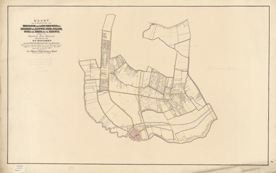 B-0001_11 Kaart van de gemeenten van Bodegraven ged.k, Lange Ruige Weide ged.k, Hekendorp ged, Sluipwijk, S..., 1860