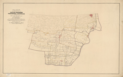B-0001_15 Kaart van de gemeenten van Katwyk, Valkenburg Voorschoten en Wassenaar gelegen in de provincie Zu..., 1860