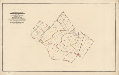B-0001_16 Kaart van de gemeenten van Veur ged.k, Stompwyk ged.k Soetermeer ged.k en Zegwaart ged.k gelegen ..., 1860