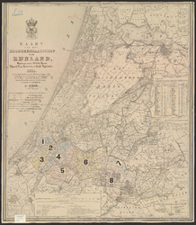 B-0007 Kaart van het hoogheemraadschap van Rijnland, 1855, met aantekeningen, 1899