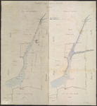 B-0049 Kaart van het ontworpen Amstel-Schinkelkanaal en van de voorgestelde wijziging van de grens van Rijn, 1877