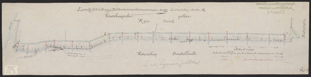 B-0051 Kaart van de Bilderdammerlaan, lopend van de Bilderdam tot de Westeinderplas, 1898 en 1903