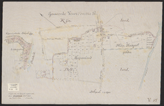 B-0053 Kaart gemeente Veur, sectie B met de landscheiding Rijnland-Delfland, 1895