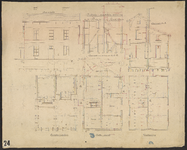 B-0069-001 Tekening dubbele sluiswachterswoning nabij sluis te Spaarndam, 1897