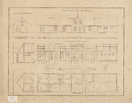 B-0080 Teekening van een gebouw voor 4 woningen en werkplaats te Halfwege, 1862